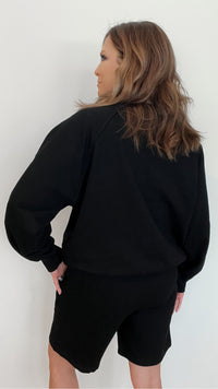 Saturdays Short Set-Black-Final Sale