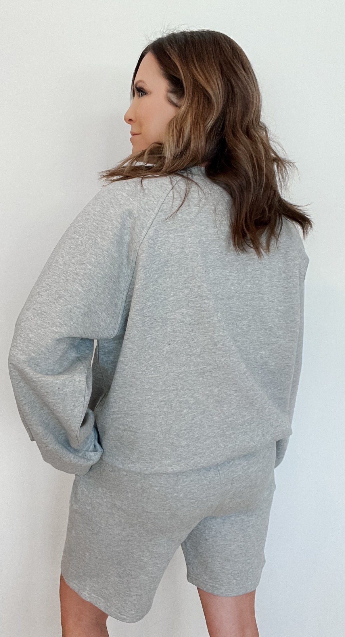 Saturdays Short Set-Grey-Final Sale