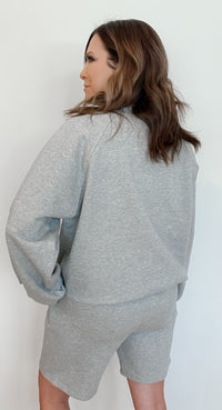 Saturdays Short Set-Grey-Final Sale