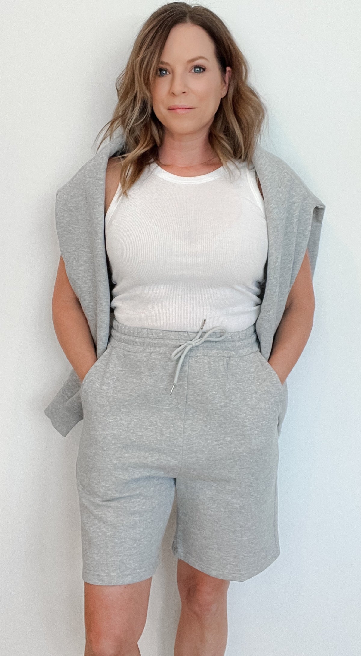 Saturdays Short Set-Grey-Final Sale