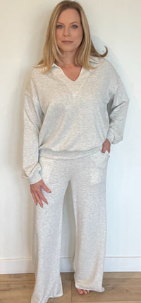 Off Duty Lounge Set-Light Grey-Final Sale