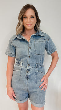 Lily Denim Romper-Final Sale