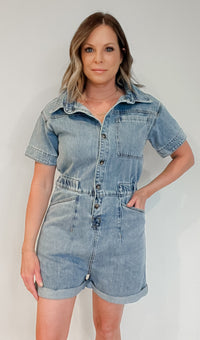 Lily Denim Romper-Final Sale