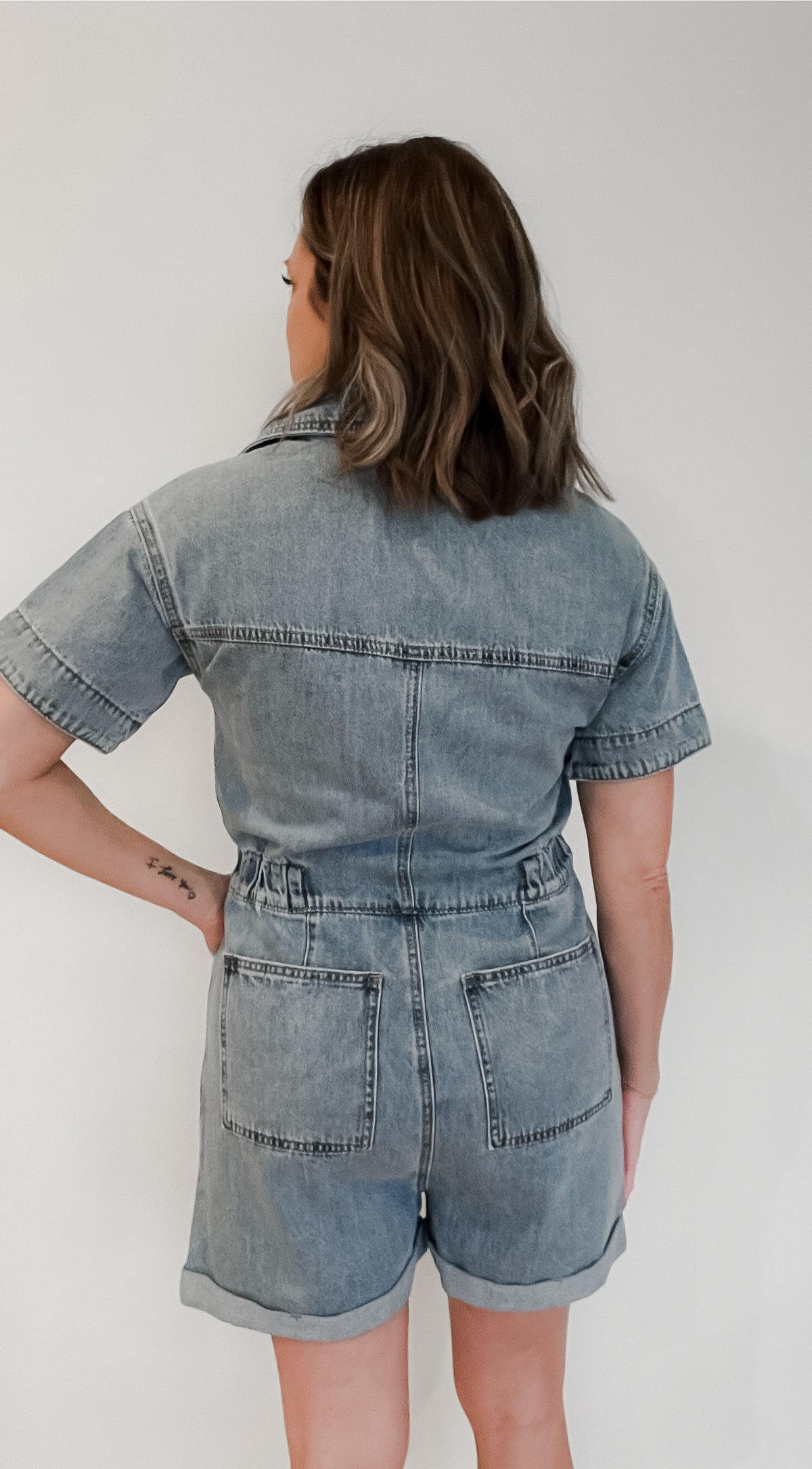 Lily Denim Romper-Final Sale