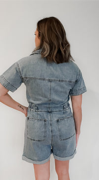 Lily Denim Romper-Final Sale