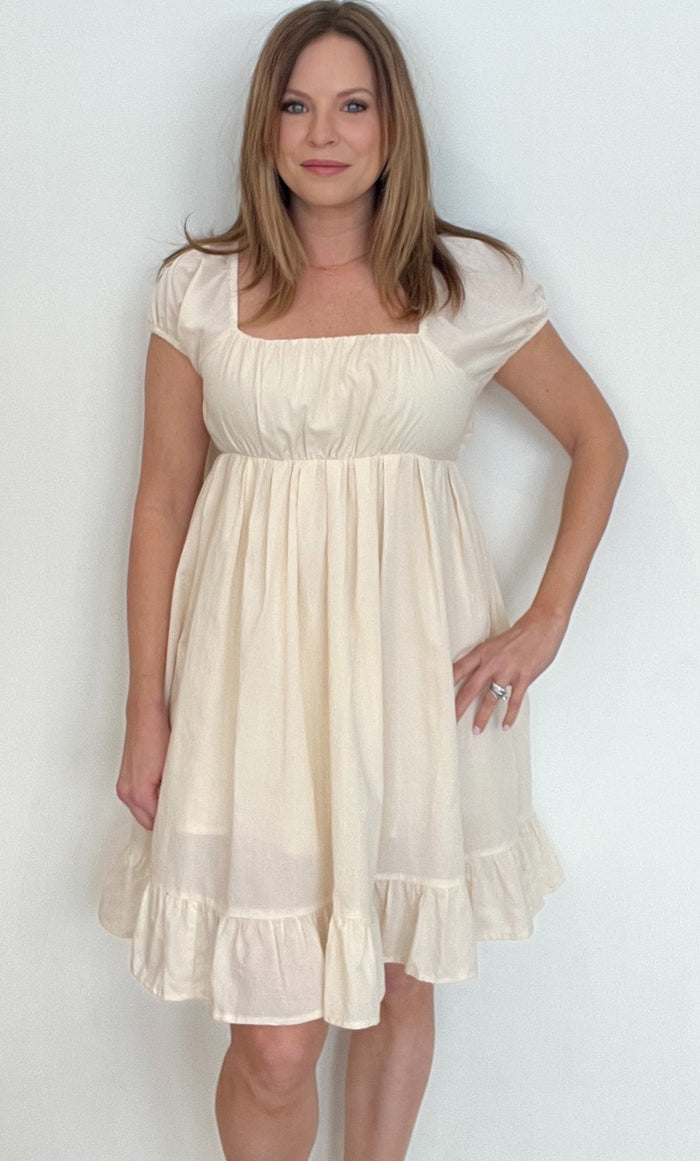 Golden Hour Babydoll Dress-Final Sale