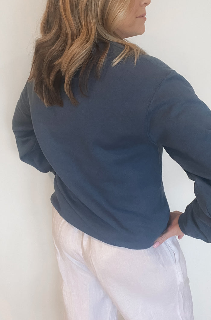 Coastal Sweatshirt-Denim Blue-Final Sale