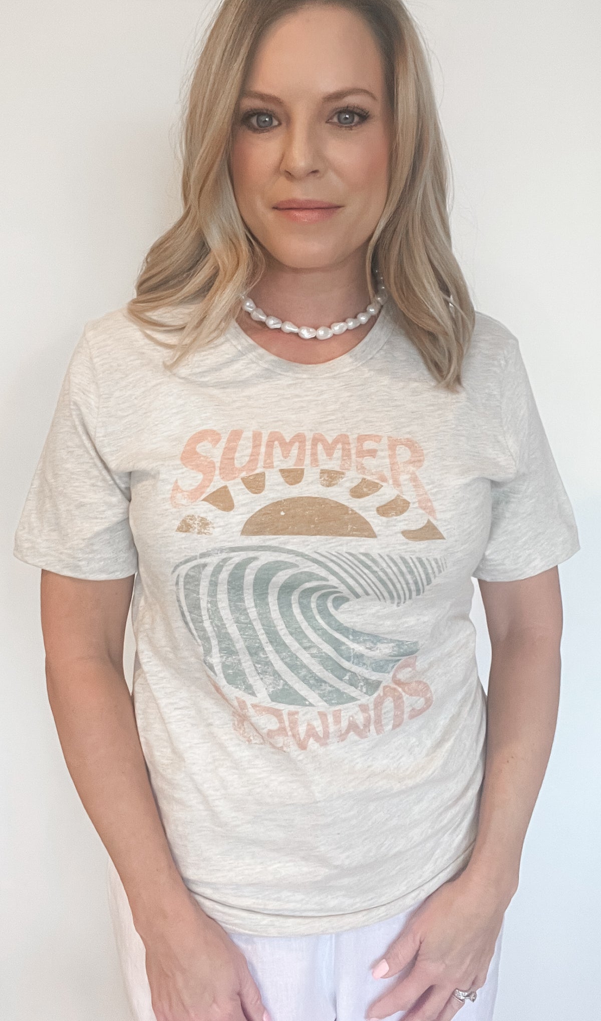Summer Sunset Tee-Natural