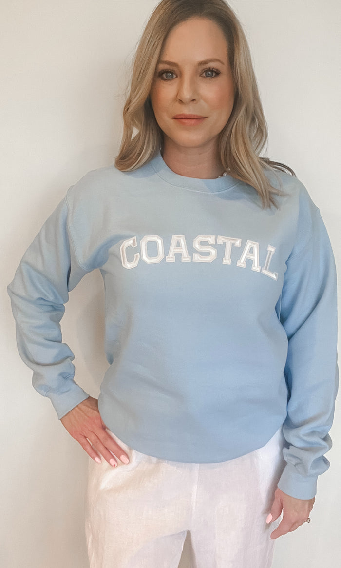 Coastal Sweatshirt-Light Blue-Final Sale