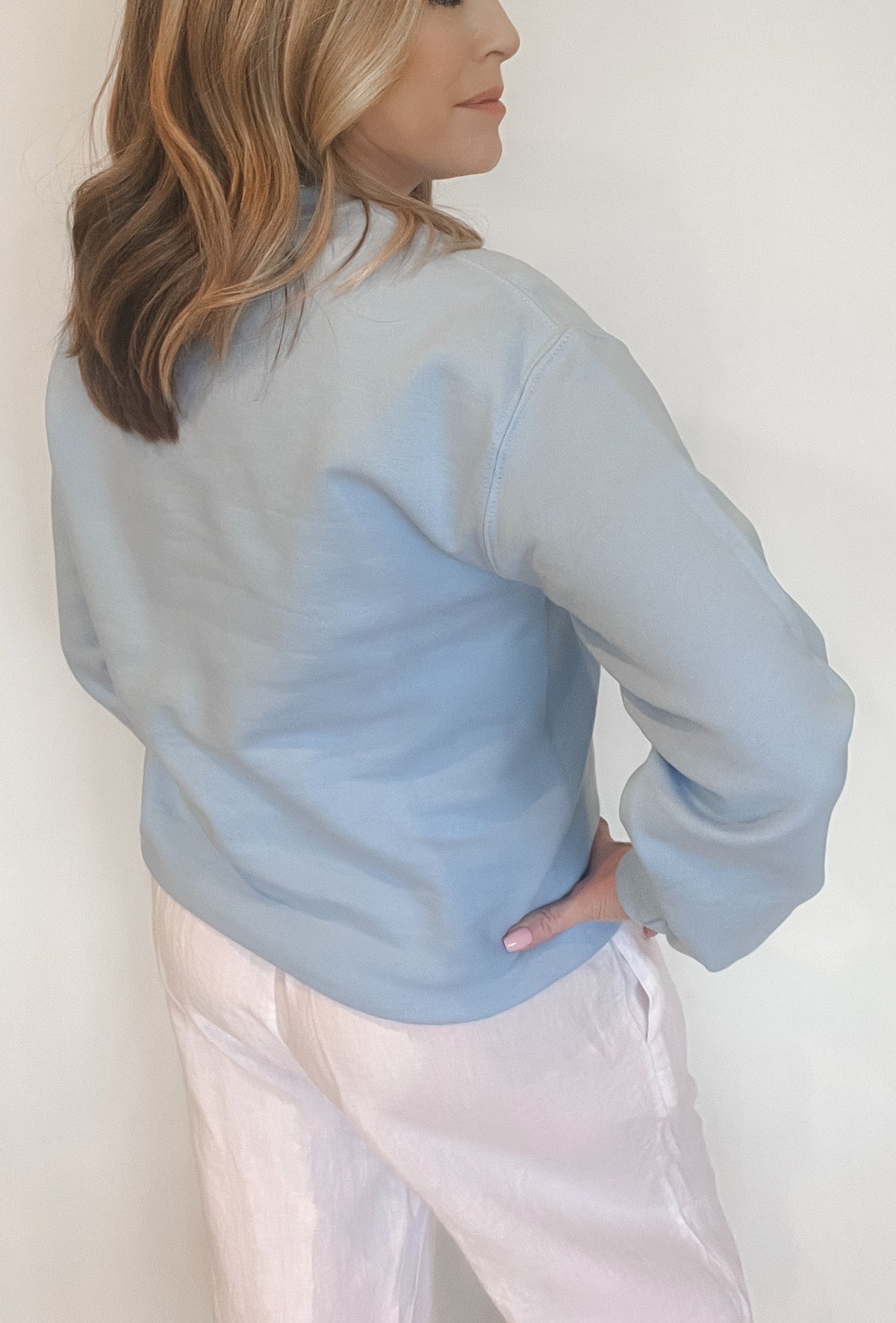Coastal Sweatshirt-Light Blue-Final Sale