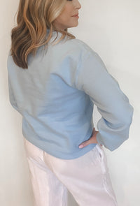 Coastal Sweatshirt-Light Blue-Final Sale