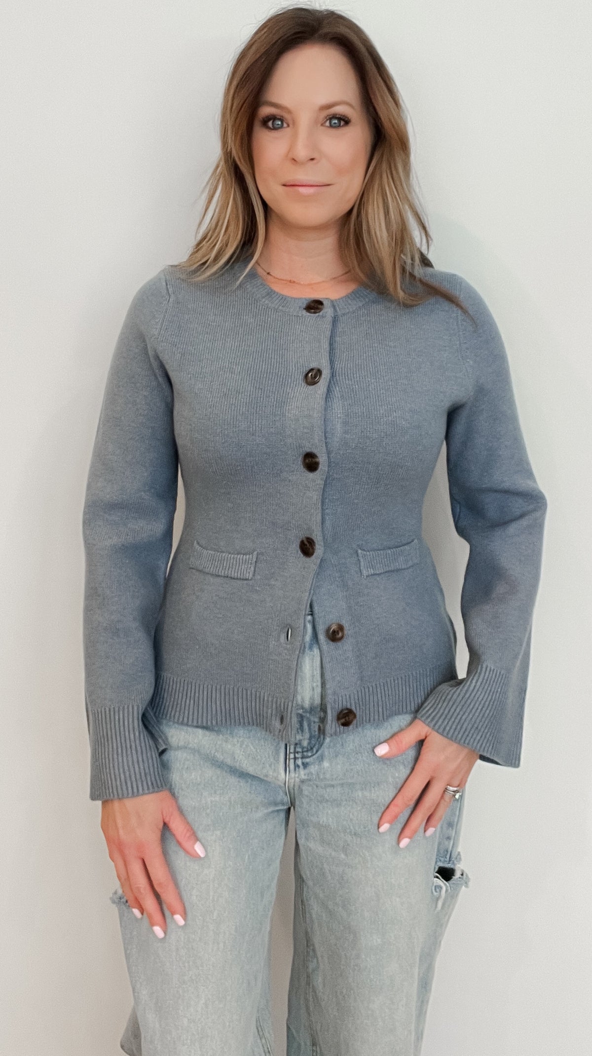 Tyler Cardigan-Blue-Final Sale