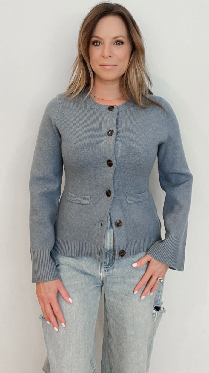 Tyler Cardigan-Blue-Final Sale