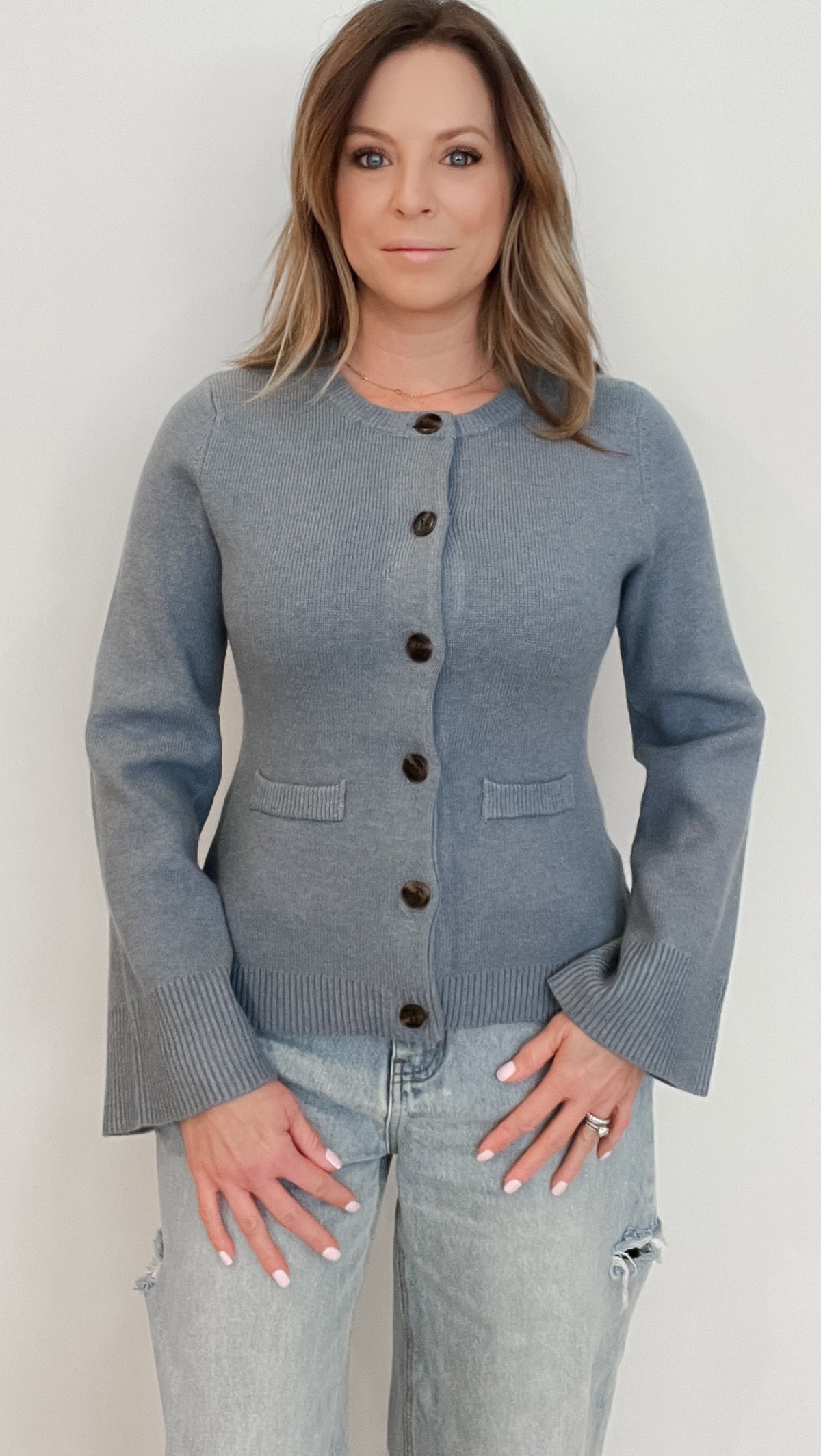 Tyler Cardigan-Blue-Final Sale
