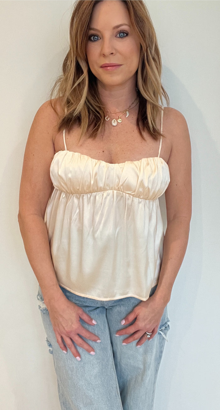 Happy Hour Satin Tank-Final Sale