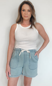 Luca Shorts-Light Wash
