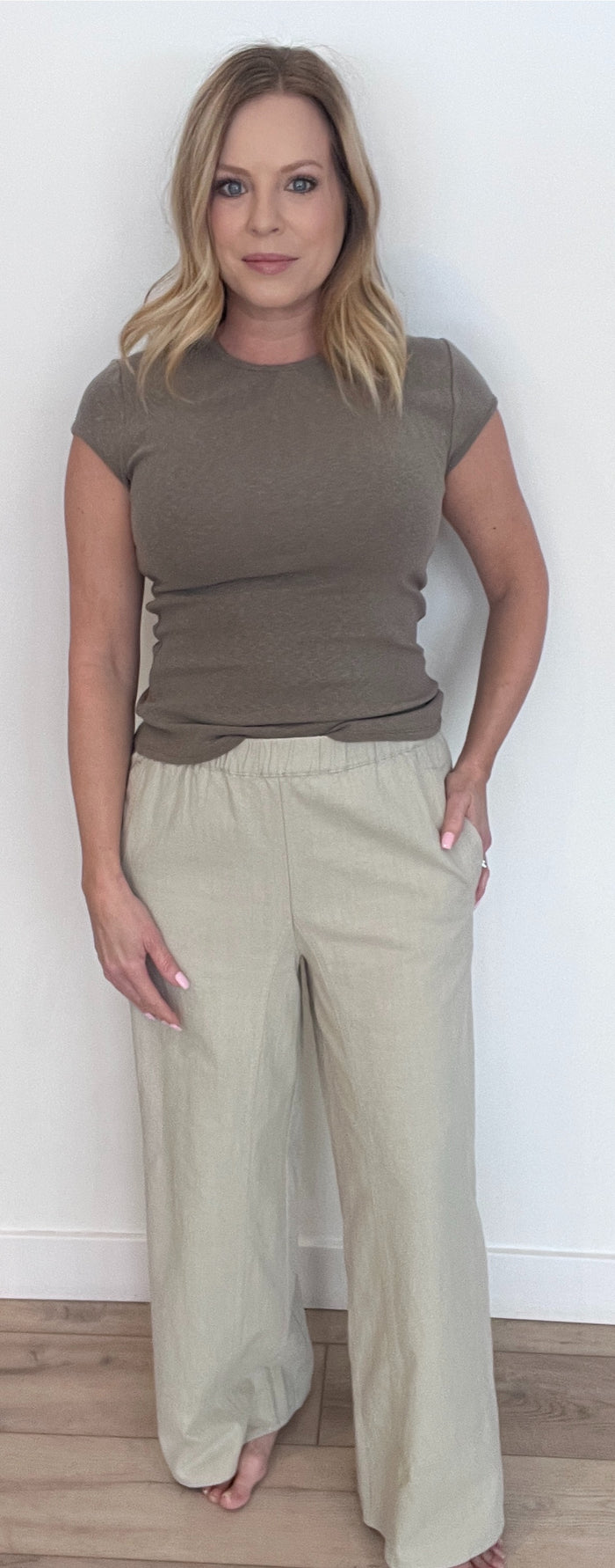 Sandbar Cotton Pants-Stone-Final Sale