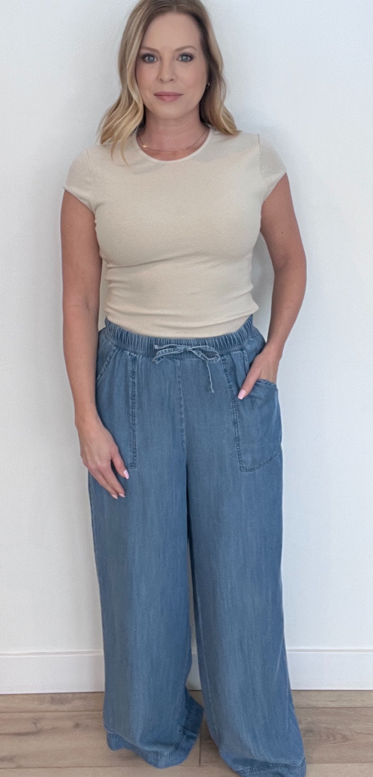 Low Tide Pants-Chambray-Final Sale