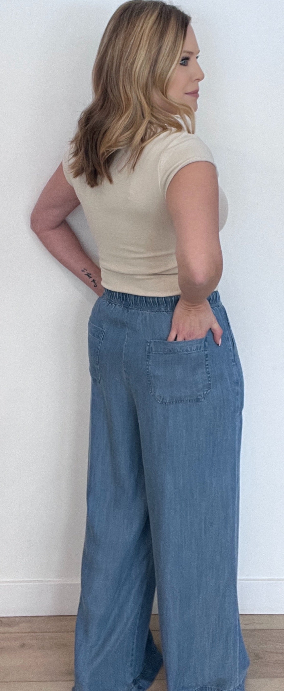 Low Tide Pants-Chambray-Final Sale