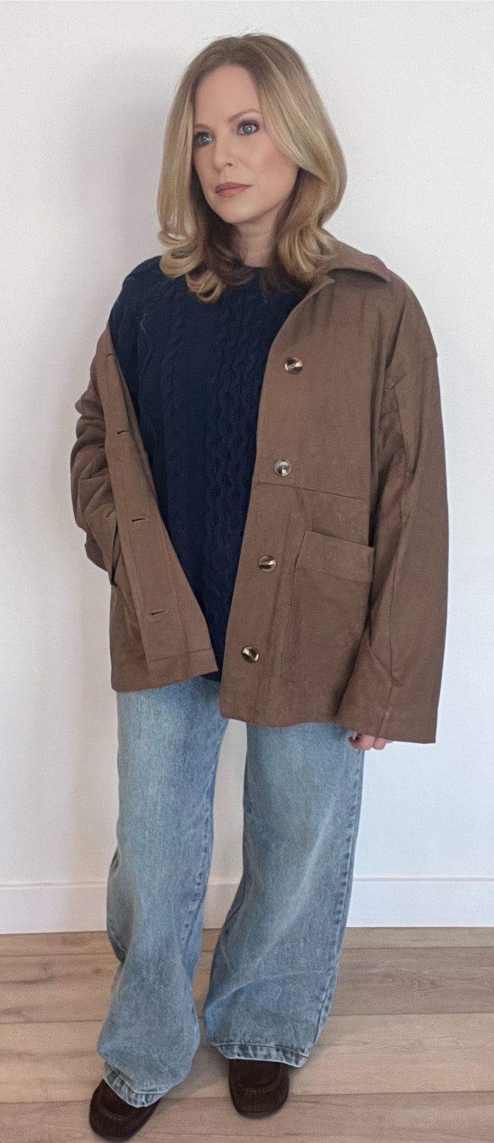 Dakota Suede Jacket-Brown