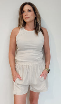 Indie Linen Blend Shorts-Final Sale