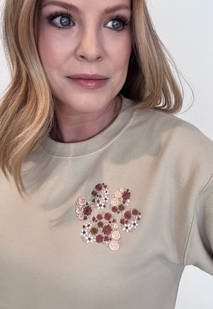 Puppy Love Sweatshirt-Sand-Final Sale