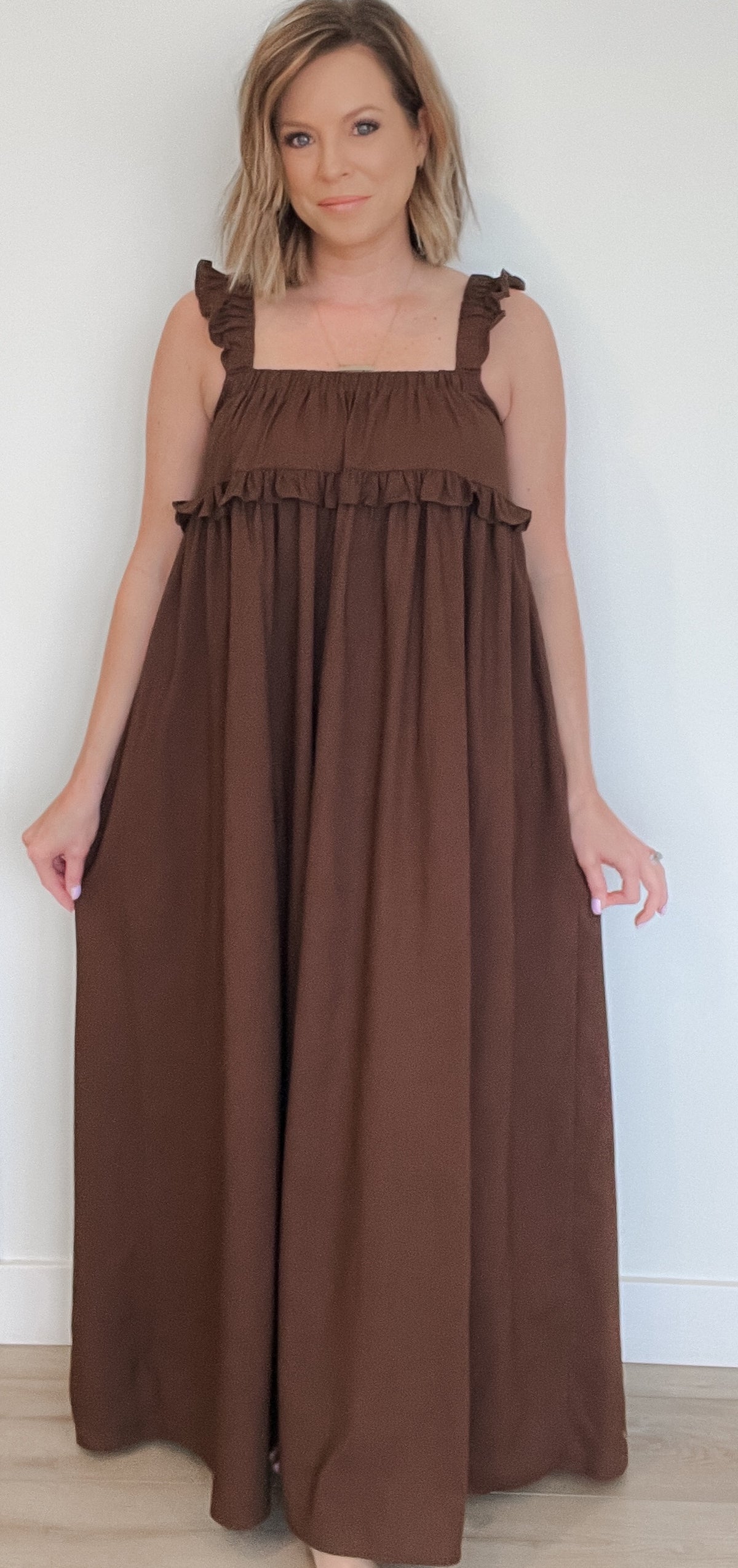 Hana Maxi Dress-Chocolate-Final Sale