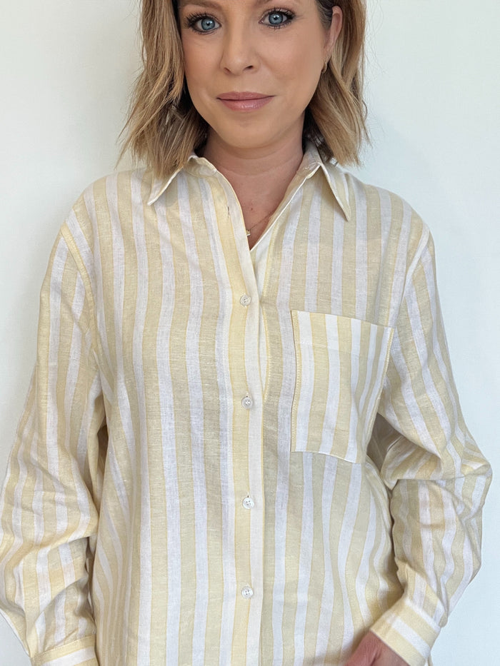 Sicily Stripe Button Down-Final Sale