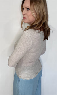 Harbor Lace Top-Oatmeal-Final Sale
