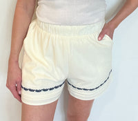 Barcelona Embroidered Shorts-Final Sale