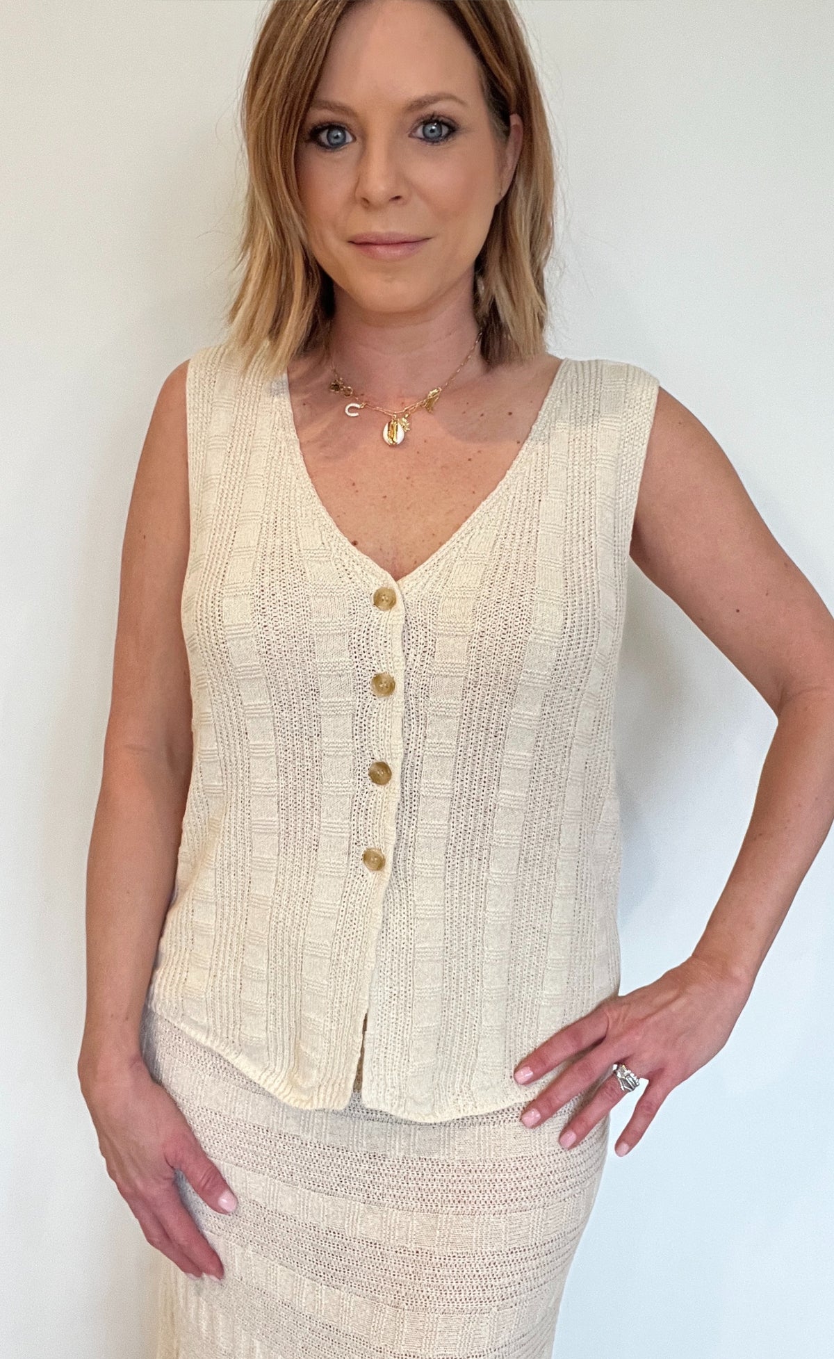 Hamptons Knit Vest-Final Sale