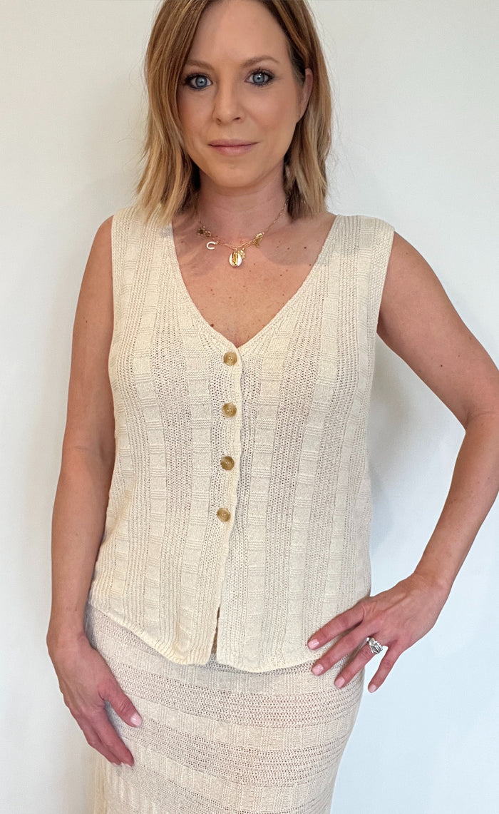 Hamptons Knit Vest-Final Sale