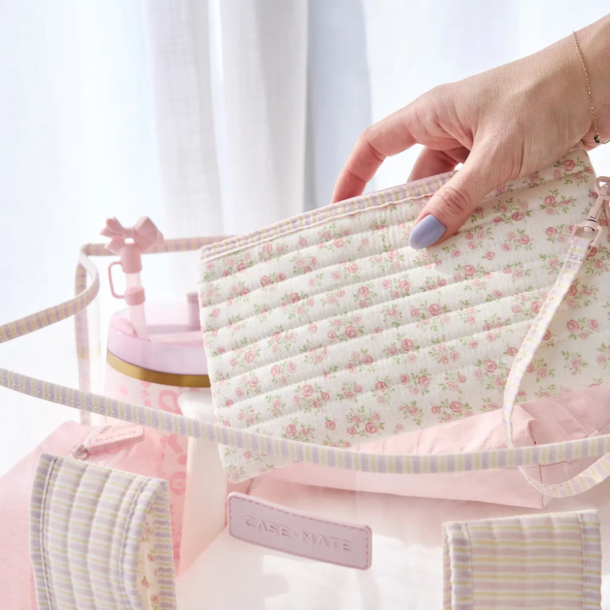 Quilted Ditsy Floral Jelly Tote