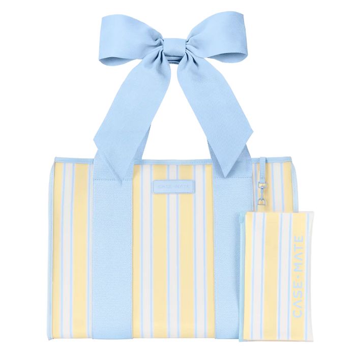 Cabana Stripe Bow Jelly Tote