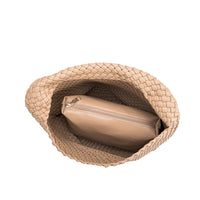 Johanna Woven Vegan Leather Tote-Nude -Final Sale