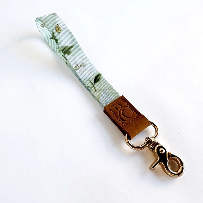 Keychain Lanyard-Green Floral