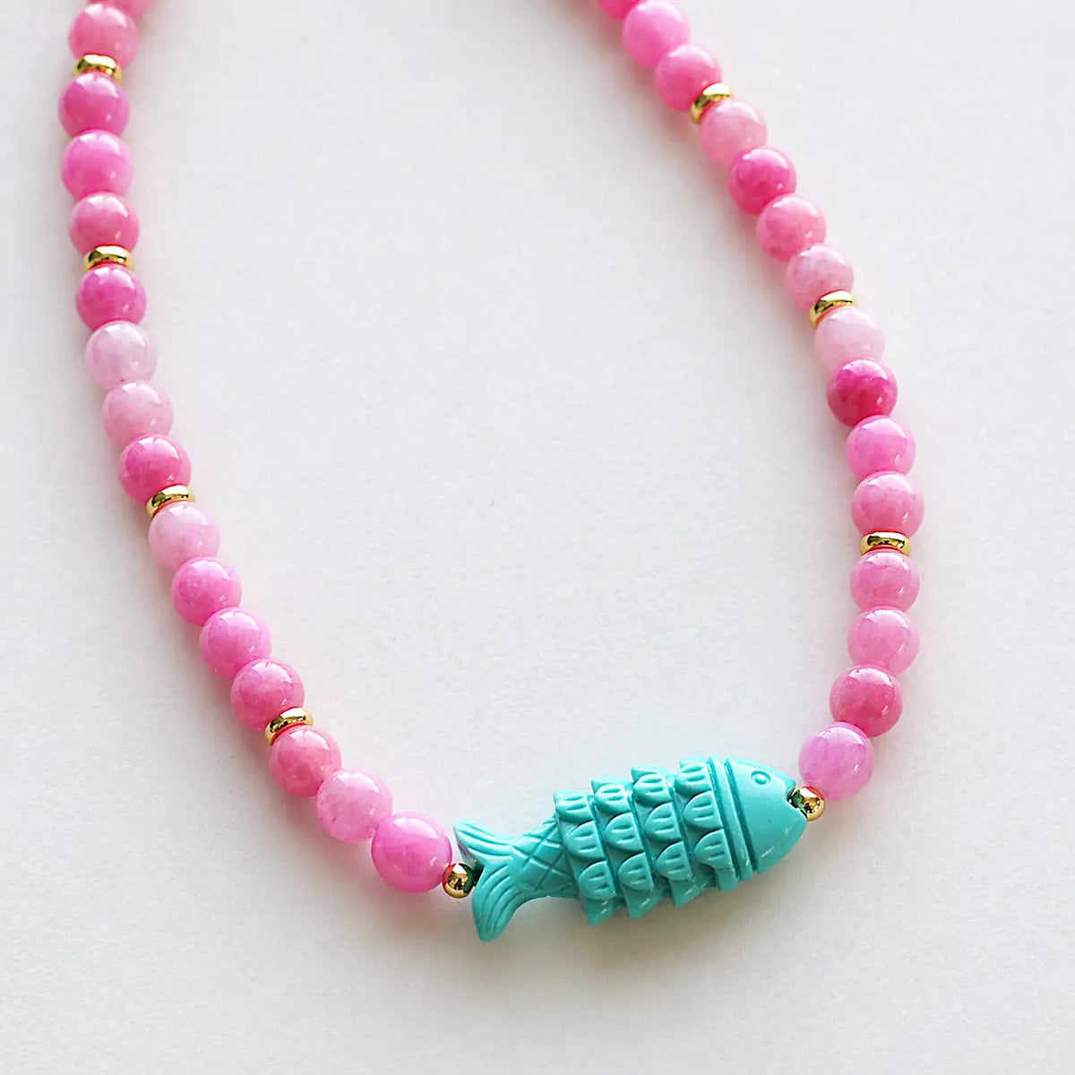 Esie Beaded Fish Necklace