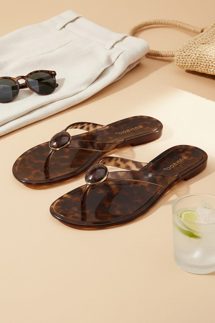 Coastal Breeze Jelly Flops-Tortoise