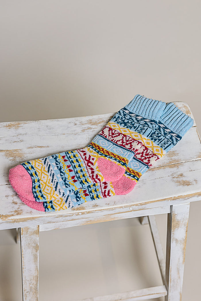 Daytrip Socks-Pink/Blue