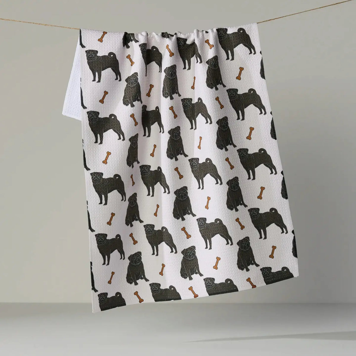 Pug Club Tea Towel