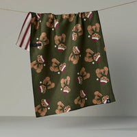 Christmas Bear Reversible Tea Towel