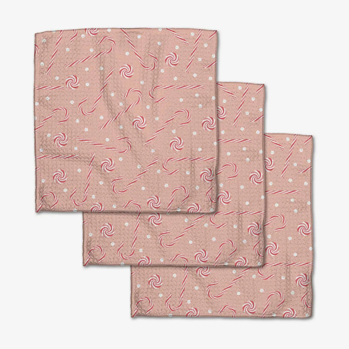 Pink Peppermint Dishcloth Set