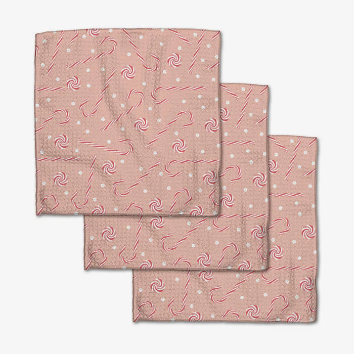 Pink Peppermint Dishcloth Set