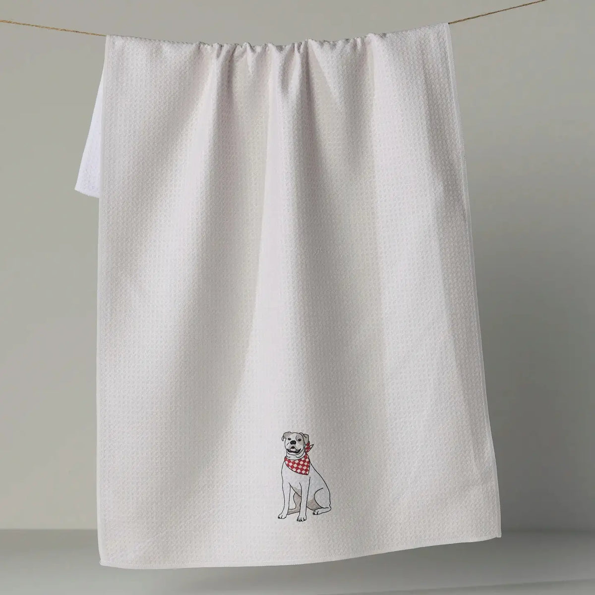 Bulldog Bandana Tea Towel
