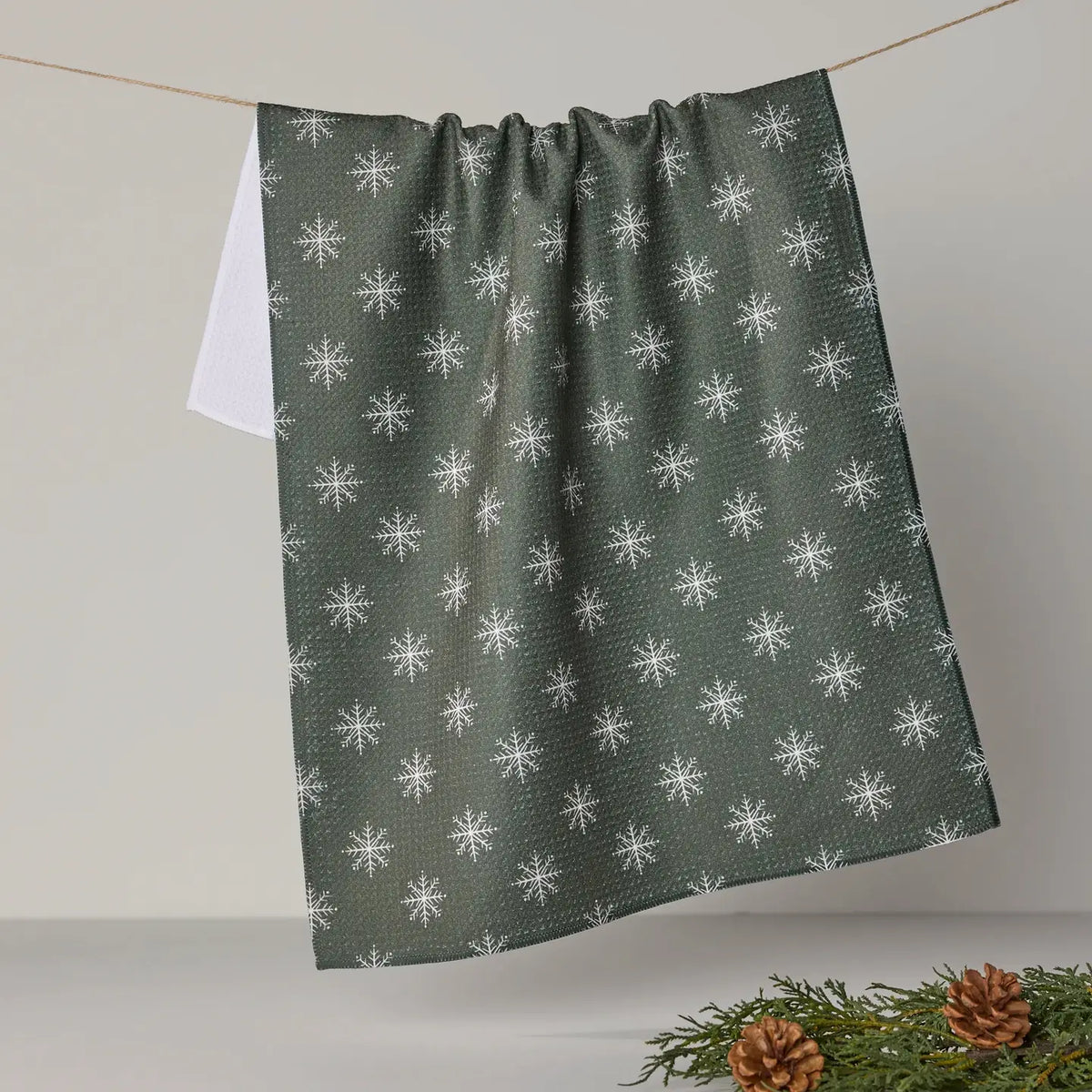 Snowy Tea Towel-Juniper