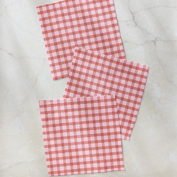 Cupids Plaid Dishcloth